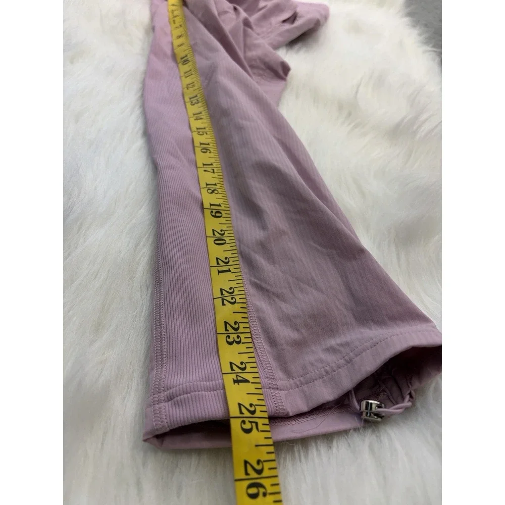 Lululemon Dance Studio Mid Rise Cropped Pant Pink Peony Size 6 Drawcord Hem